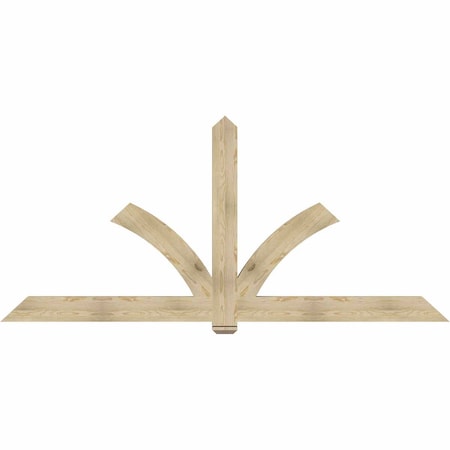 Ekena Millwork Redmond Rough Sawn Timber Gable Bracket, Douglas Fir, 108"W x 49"H x 4"D x 6"F, 11/12 Pitch GBW108X49X0406RED00RDF